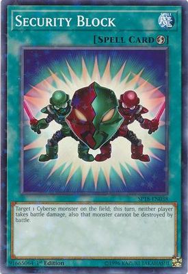 Security Block - SP18-EN038 - Starfoil Rare 1st Edition Star Pack VRAINS 1st Edition Starfoil Singles (espanol)