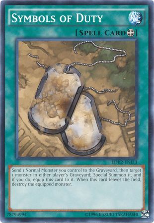 Symbols of Duty - LDK2-ENJ33 - Common Unlimited Legendary Decks II - Joey Unlimited Singles