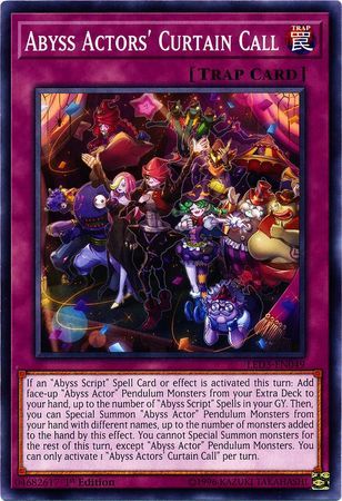 Abyss Actors&#39; Curtain Call - LED3-EN049 - Common 1st Edition Legendary Duelists: White Dragon Abyss Singles