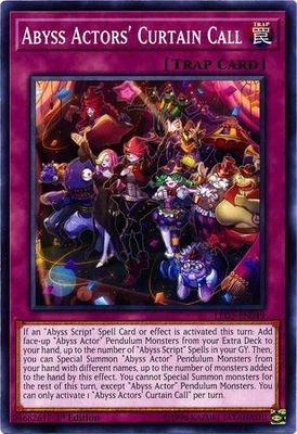 Abyss Actors&#39; Curtain Call - LED3-EN049 - Common 1st Edition Legendary Duelists: White Dragon Abyss Singles