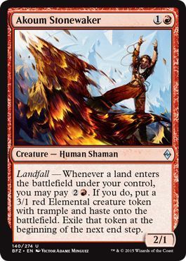 Akoum Stonewaker 140/274 - Battle for Zendikar Singles (Español)
