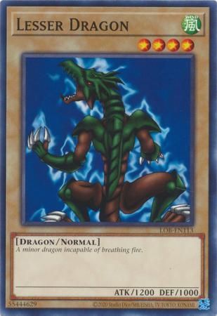 SJ Lesser Dragon - LOB-EN113 - Common Unlimited (25th Reprint) Legend of Blue Eyes White Dragon 25th Anniversary