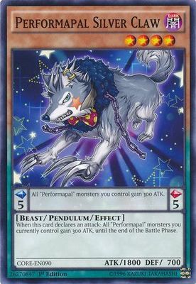 Performapal Silver Claw - CORE-EN090 - Common 1st Edition Clash of Rebellions 1st Edition Singles (espanol)