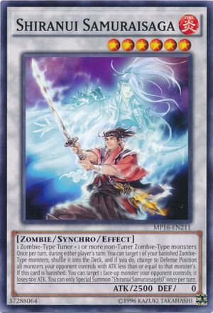 Shiranui Samuraisaga - MP16-EN211 - Common Unlimited Yu-Gi-Oh! 2016 Mega-Tins Unlimited Singles