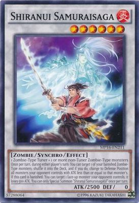 Shiranui Samuraisaga - MP16-EN211 - Common Unlimited Yu-Gi-Oh! 2016 Mega-Tins Unlimited Singles