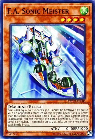 F.A. Sonic Meister - COTD-EN086 - Common Unlimited Code of the Duelist Unlimited Singles (espanol)