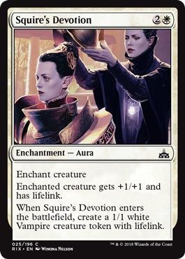 Squire&#39;s Devotion 025/196 - Rivals of Ixalan Singles
