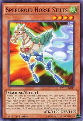 Speedroid Horse Stilts - RATE-EN006 - Common 1st Edition Raging Tempest 1st Edition Singles