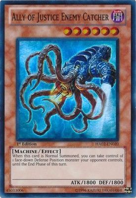 Ally of Justice Enemy Catcher - HA02-EN020 - Super Rare 1st Edition Hidden Arsenal 2 [HA02] 1st Edition Singles