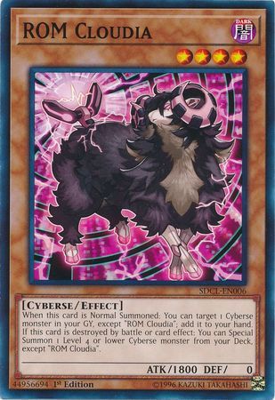 ROM Cloudia - SDCL-EN006 - Common 1st Edition Cyberse Link Singles