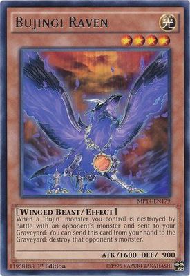 Bujingi Raven - MP14-EN179 - Rare 1st Edition Yu-Gi-Oh! 2014 Mega-Tins Singles