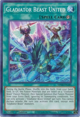 Gladiator Beast United - MP20-EN185 - Common 1st Edition 2020 Mega-Tin: Lost Memories 1st Edition Singles