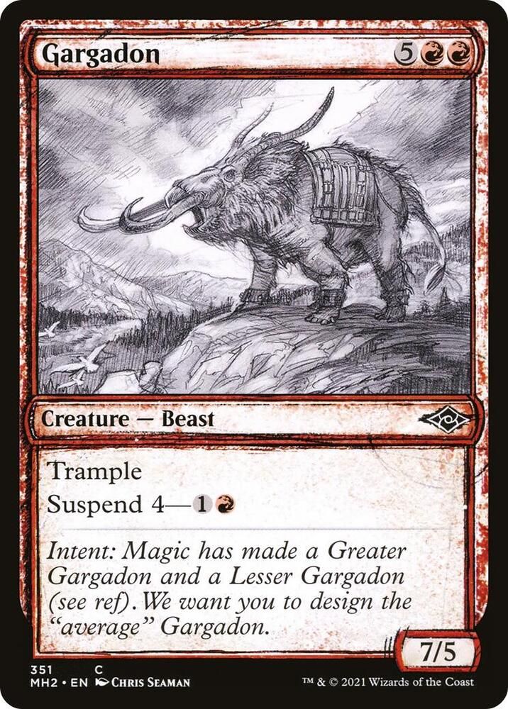 Gargadon 351 - Showcase / Sketch Modern Horizons 2 Collector Booster Singles (espanol)