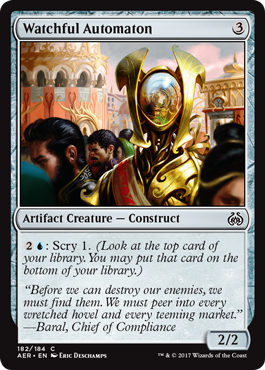 Watchful Automaton 182/184 Aether Revolt Singles