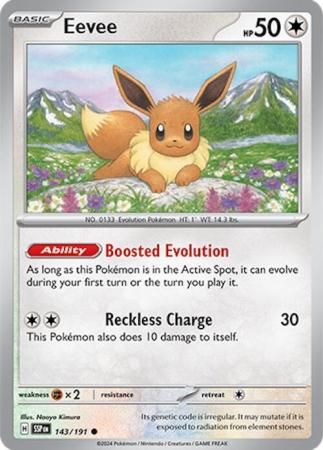 Eevee - 143/191 - Common Scarlet &amp; Violet: Surging Sparks Singles