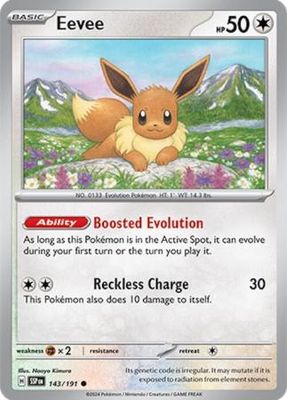 Eevee - 143/191 - Common Scarlet &amp; Violet: Surging Sparks Singles