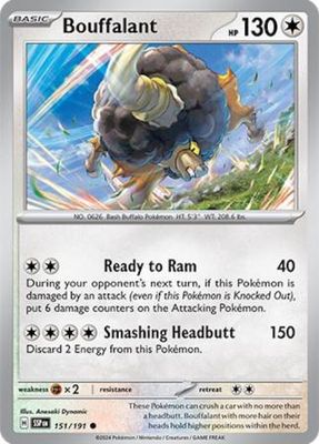 Bouffalant - 151/191 - Common Scarlet &amp; Violet: Surging Sparks Singles