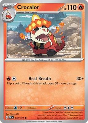 Crocalor - 030/191 - Common Scarlet &amp; Violet: Surging Sparks Singles