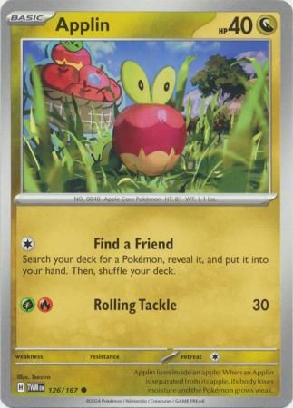 Applin - 126/167 - Common Scarlet and Violet: Twilight Masquerade Singles