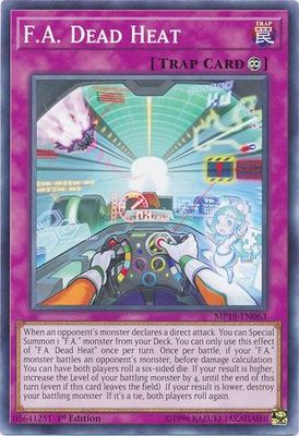 F.A. Dead Heat - MP19-EN063 - Common 1st Edition Yu-Gi-Oh! 2019 Mega-Tins: Gold Sarcophagus Tin Mega Pack Singles
