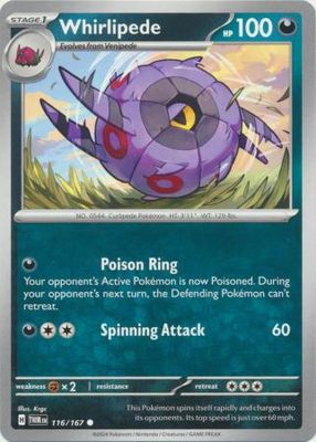 Whirlipede - 116/167 - Common Scarlet and Violet: Twilight Masquerade Singles