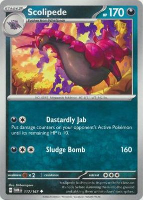 Scolipede - 117/167 - Uncommon Scarlet and Violet: Twilight Masquerade Singles