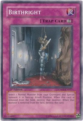Birthright - SDWS-EN037 - Common 1st Edition Structure Deck: Warriors&#39; Strike 1st Edition Singles (espanol)