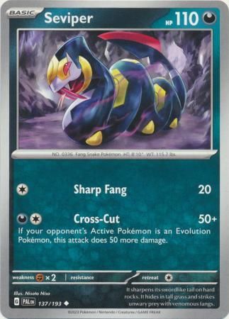 Seviper - 137/193 - Uncommon Scarlet &amp; Violet: Paldea Evolved Singles