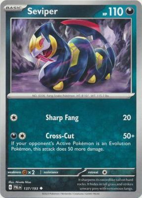 Seviper - 137/193 - Uncommon Scarlet &amp; Violet: Paldea Evolved Singles
