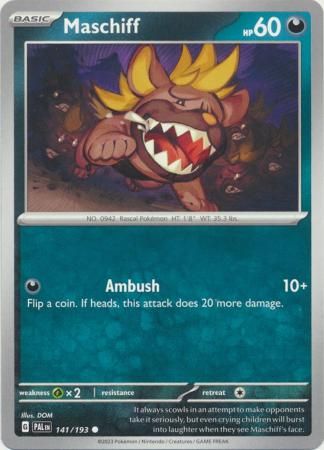 Maschiff - 141/193 - Common Scarlet &amp; Violet: Paldea Evolved Singles