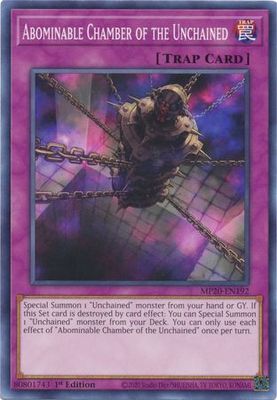 Abominable Chamber of the Unchained - MP20-EN192 - Common 1st Edition 2020 Mega-Tin: Lost Memories 1st Edition Singles
