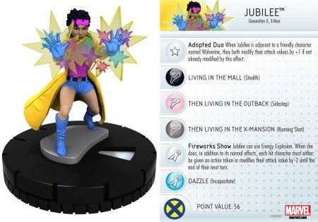 Jubilee #047a Wolverine and the X-Men Marvel Heroclix Wolverine &amp; the X-Men Booster Set (Sin Carta)