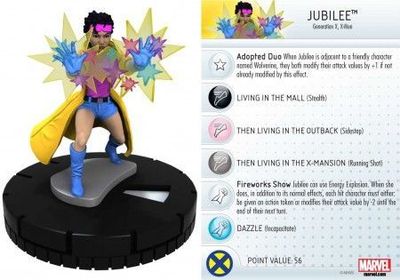 Jubilee #047a Wolverine and the X-Men Marvel Heroclix Wolverine &amp; the X-Men Booster Set (Sin Carta)