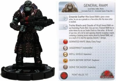 General Raam #009 Gears of War 3 Heroclix Other: Gears of War 3 (Sin Tarjeta)