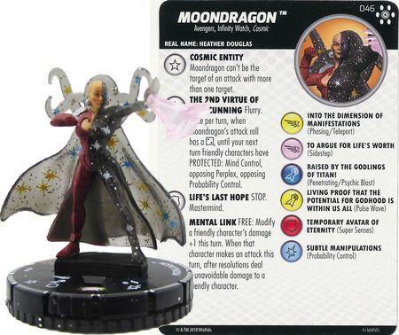 Moondragon #046 Chase Rare Avengers Infinity Marvel Heroclix Marvel: Avengers Infinity Singles (Sin Tarjeta)
