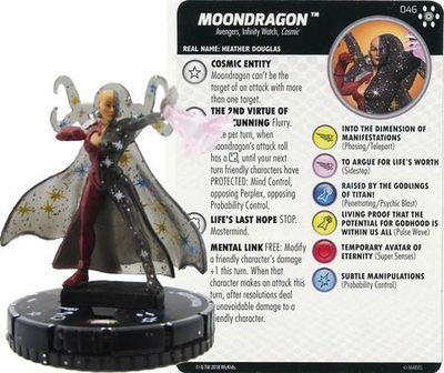 Moondragon #046 Chase Rare Avengers Infinity Marvel Heroclix Marvel: Avengers Infinity Singles (Sin Tarjeta)