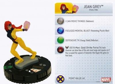 Jean Grey #017 Wolverine and the X-Men Marvel Heroclix Wolverine &amp; the X-Men Booster Set (Sin Tarjeta)