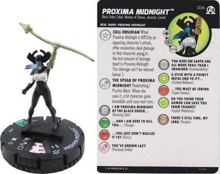 Proxima Midnight #034 Avengers Black Panther and the Illuminati Marvel Heroclix Avengers Black Panther and the Illuminati Singles (Sin Tarjeta)