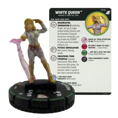 White Queen #059b X-men Xavier&#39;s School Marvel Heroclix Marvel: X-Men Xavier&#39;s School Singles (Sin Tarjeta)