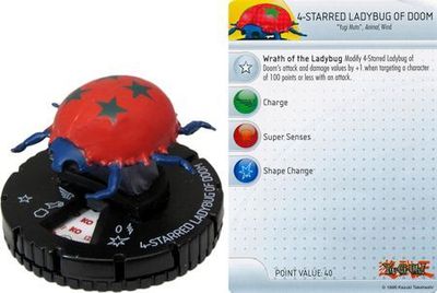 4-Starred Ladybug of Doom #001 Yugioh: Series Two Heroclix Other: Yugioh! HeroClix Series Two (Sin Tarjeta)