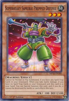 Superheavy Samurai Prepped Defense - MP16-EN180 - Common 1st Edition Yu-Gi-Oh! 2016 Mega-Tins 1st Edition Singles
