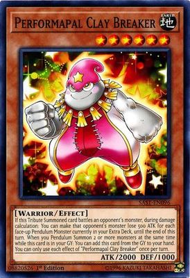 Performapal Clay Breaker - SAST-EN096 - Common 1st Edition Savage Strike 1st Edition Singles (espanol)