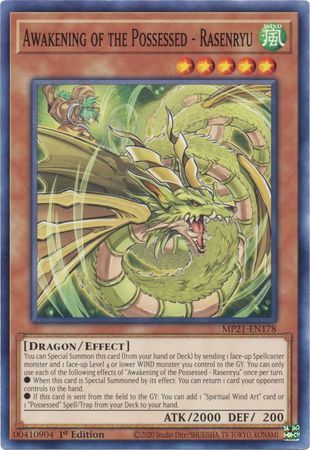Awakening of the Possessed - Rasenryu - MP21-EN178 - Common 1st Edition 2021 Mega-Tin: Ancient Battles 1st Edition Singles