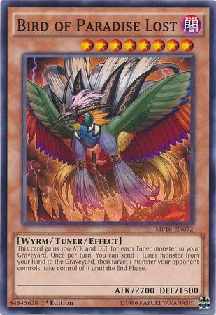 Bird of Paradise Lost - MP16-EN072 - Common 1st Edition Yu-Gi-Oh! 2016 Mega-Tins 1st Edition Singles (espanol)