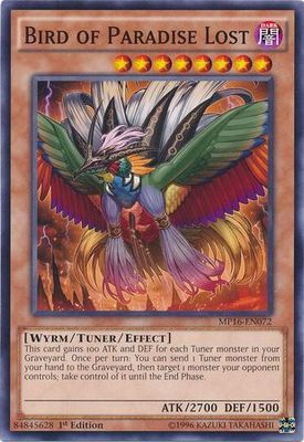 Bird of Paradise Lost - MP16-EN072 - Common 1st Edition Yu-Gi-Oh! 2016 Mega-Tins 1st Edition Singles (espanol)