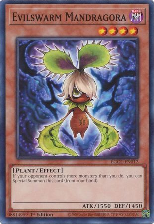 Evilswarm Mandragora - EGO1-EN012 - Common 1st Edition Egyptian God Deck: Obelisk the Tormentor 1st Edition Singles (espanol)