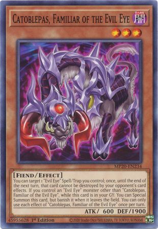Catoblepas, Familiar of the Evil Eye - MP20-EN234 - Common 1st Edition 2020 Mega-Tin: Lost Memories 1st Edition Singles