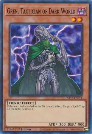 Gren, Tactician of Dark World - SR13-EN014 - Common 1st Edition Structure Deck: Dark World [SR13] 1st Edition Singles (espanol)