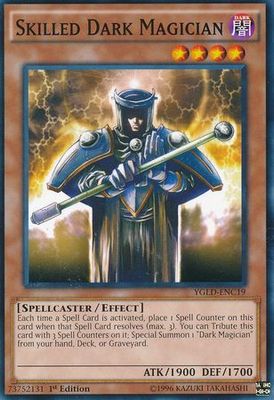 Skilled Dark Magician - YGLD-ENC19 - Common 1st Edition Yugi&#39;s Gadget Deck 1st Edition (YGLD-ENC)