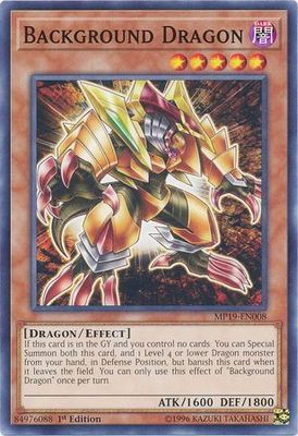 Background Dragon - MP19-EN008 - Common 1st Edition Yu-Gi-Oh! 2019 Mega-Tins: Gold Sarcophagus Tin Mega Pack Single (espanol)